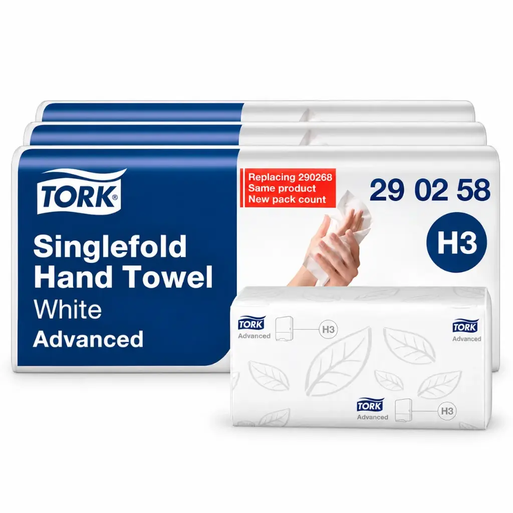 290258 Asciugamani intercalati piegati a V Tork (250pz/cf)(15cf/ca)(Sistema:H3)