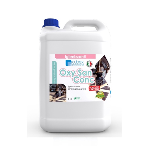 [CBXPR0104] Oxy san conc 5 kg - detergente igienizzante a base di ossigeno liquido