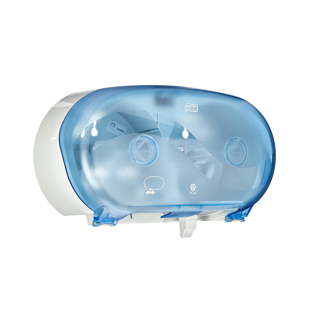 472056 Dispenser doppio per carta igienica senz'anima a rotoli blu Tork (Sistema:T7)