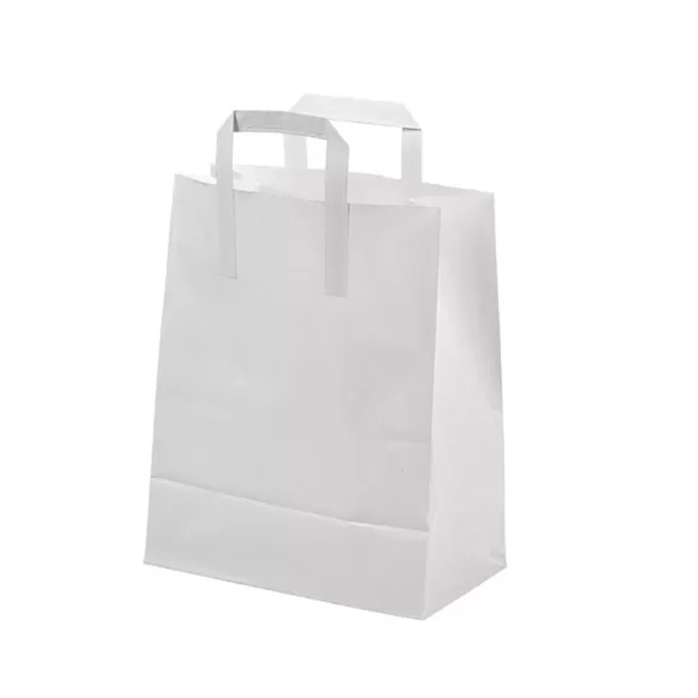 210CAB2617W Shopper bianca 26+17x28 cm in carta kraft 