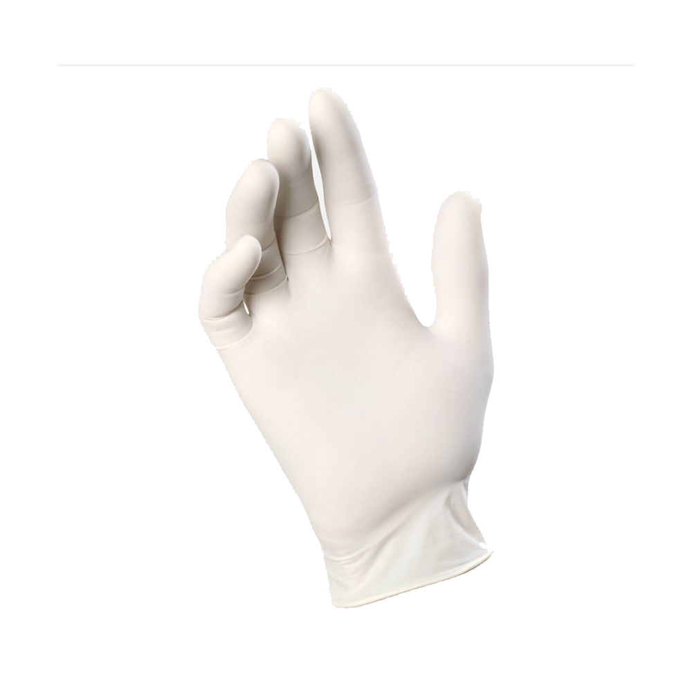 Guanti monouso in lattice bianchi con polvere tg. S (5-5.5) (100pz/cf)