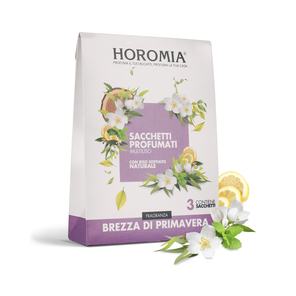 Horomia sacchetti profumati multiuso di riso soffiato - Fragranza brezza di primavera (3pz/cf) 