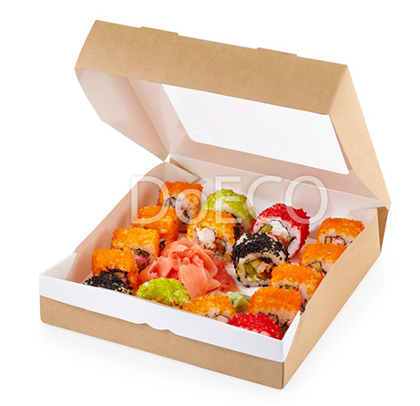 Eco tabox 1000 box contenitore con coperchio a finestra 200x120x40mm 1000 ml (50pz/cf)