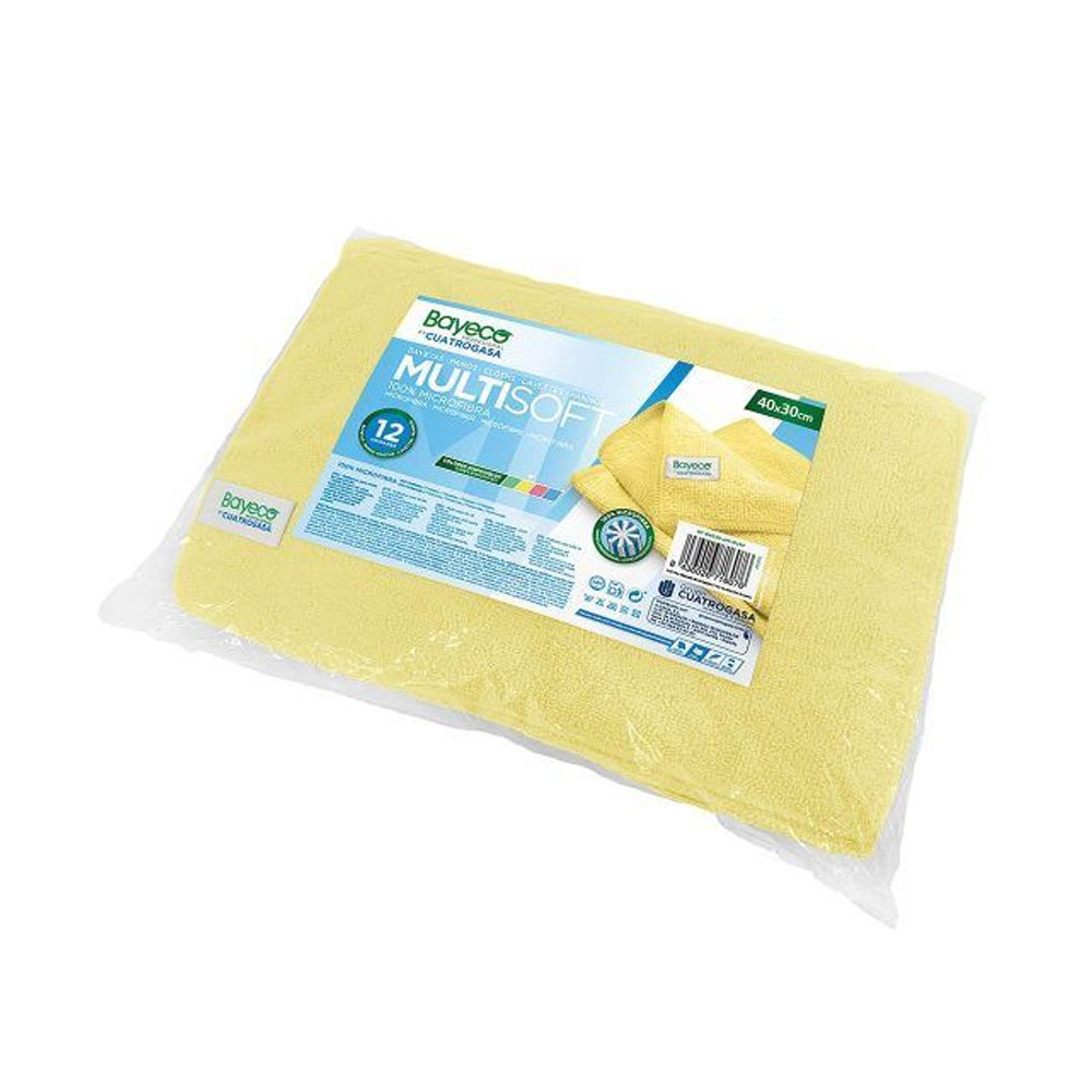 Panno microfibra Multisoft 40×30cm giallo (12pz/cf)