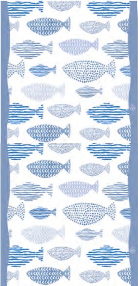 2051500 Runner acquario blu 45x120 cm (6pz x 30 strappi) 