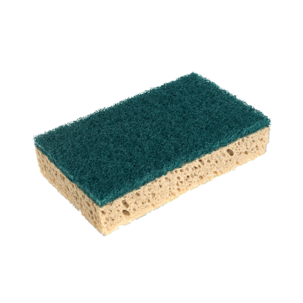 Spugna doppio uso con abrasivo verde (10pz/cf)