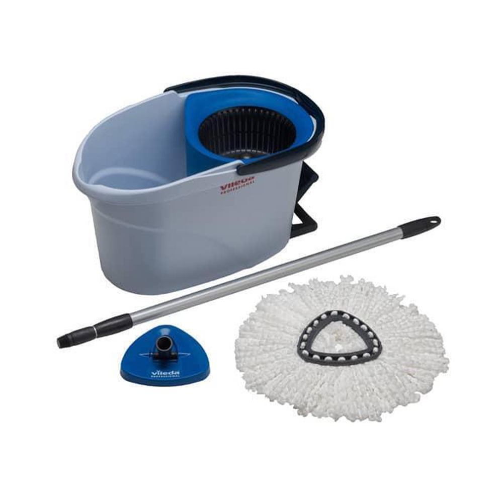 UltraSpin Mini Kit per lavaggio pavimenti (Secchio con pressa - Mop - Asta)