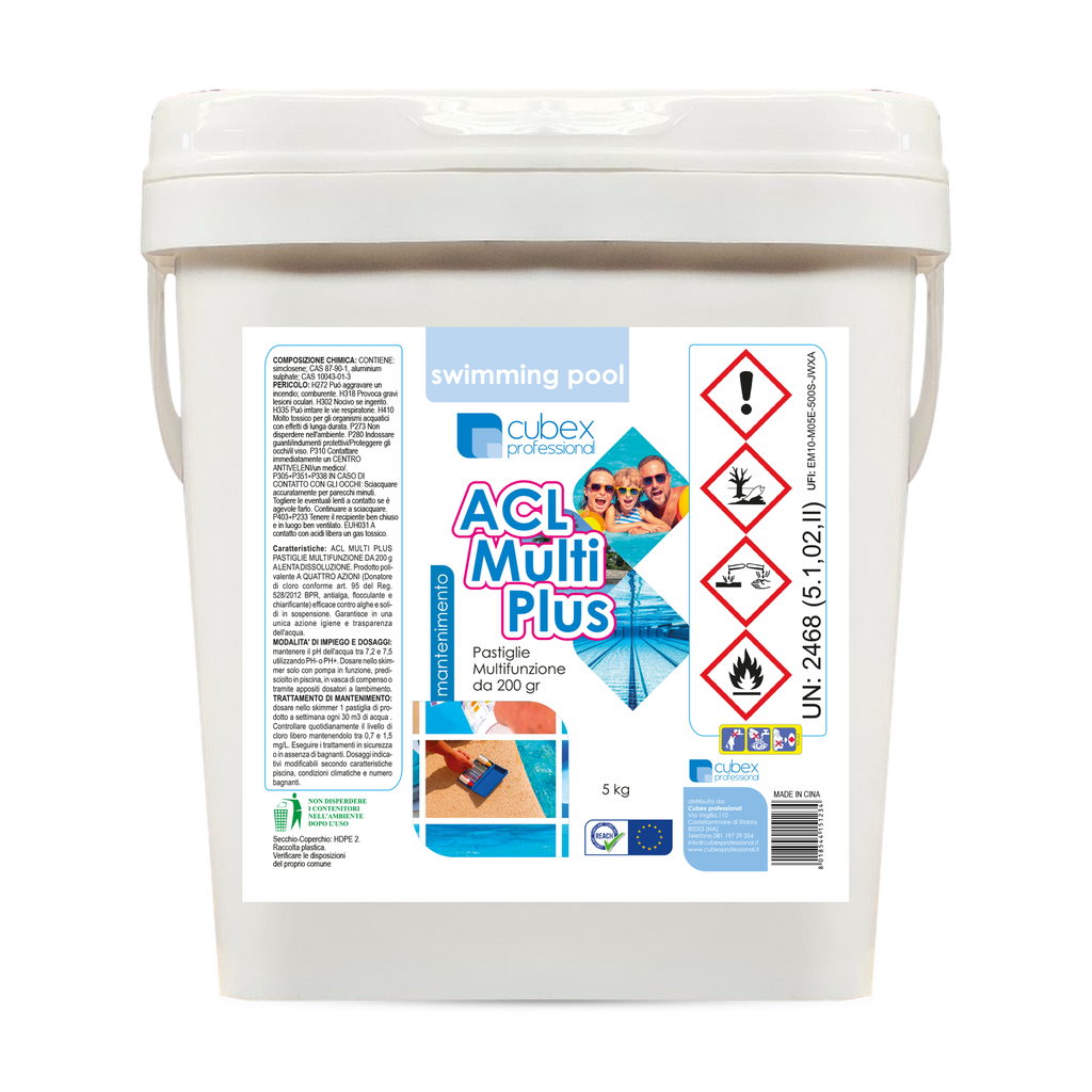 ACL 56 Dicloro isocianurato 56% granulare pulizia igiene manutenzione acqua e piscina secchielli 5kg