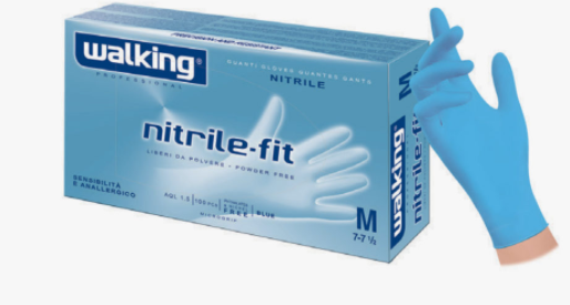 Guanti in nitrile fit walking tg l (8-8.5) (100pz/cf)