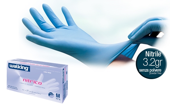 Guanti in nitrile nitrico walking tg xl  (9-9.5) (100pz/cf)