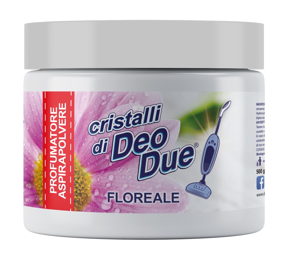Deo Due cristalli per aspirapolvere fragranza floreale 500gr