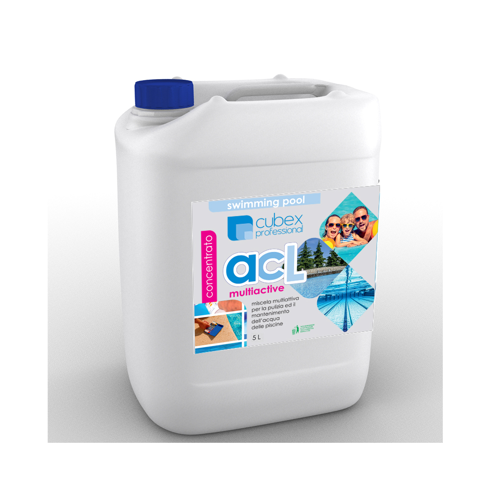 Acl Multiactive  5 lt - Igienizzante, antialghe, stabilizzante, sequestrante, flocculante per piscine