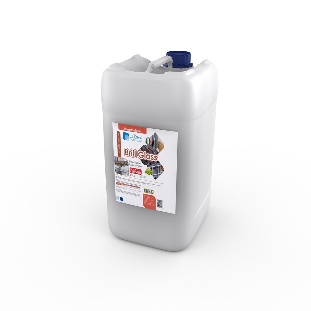 Brill Glass 20 kg - Brillantante lavastoviglie per acque medio-dolci