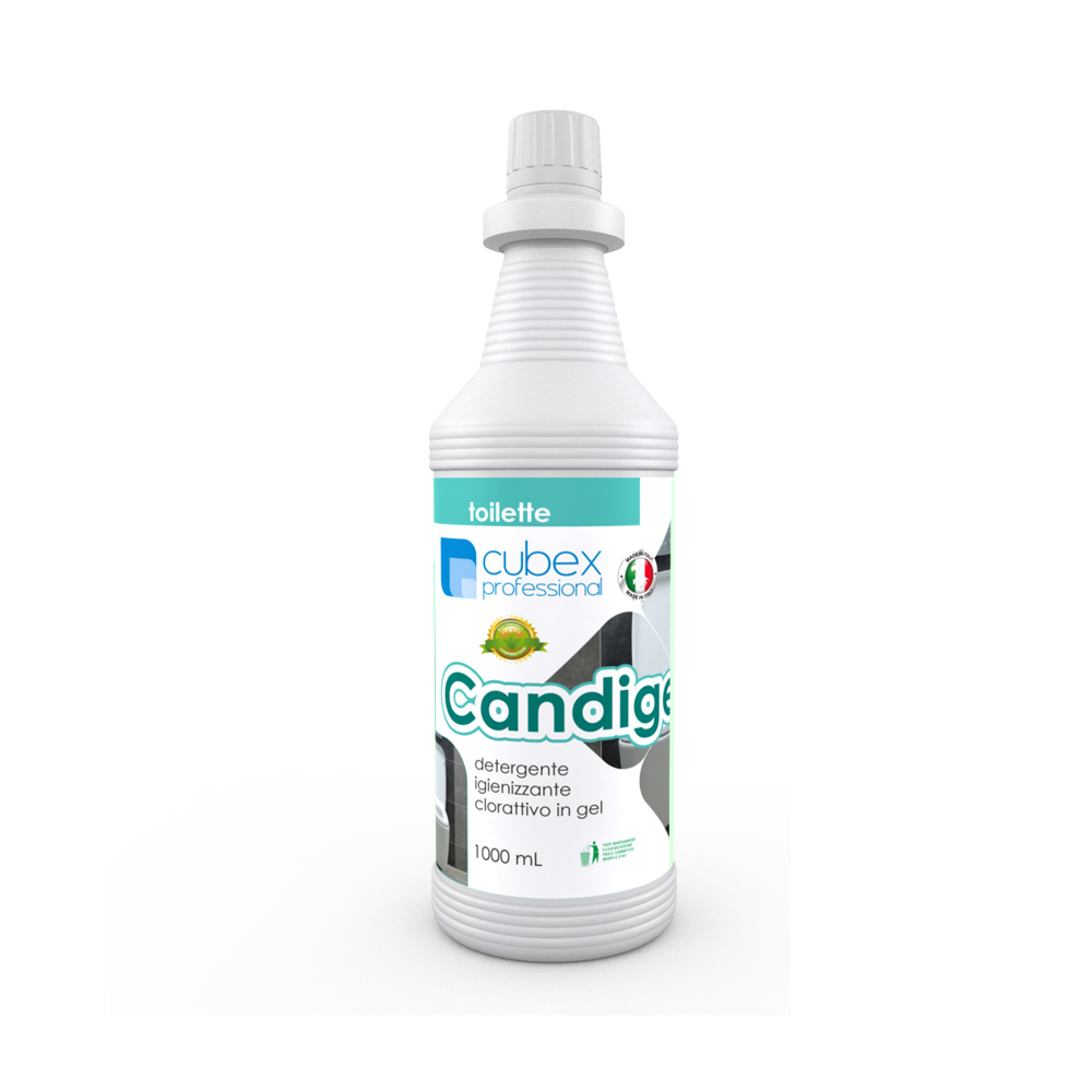 Candigel 1000 ml - Detergente in gel igienizzante e sbiancante a base di cloro attivo
