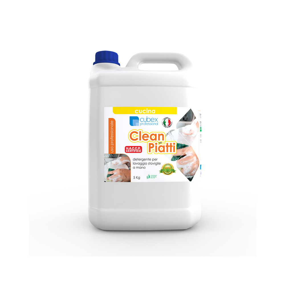 Clean Piatti 5 kg - Detergente per lavaggio manuale di piatti e stoviglie
