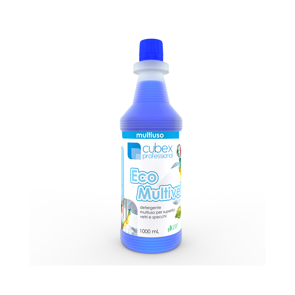 Eco Multivetro 1000 ml - Detergente multiuso per vetri e superfici lisce