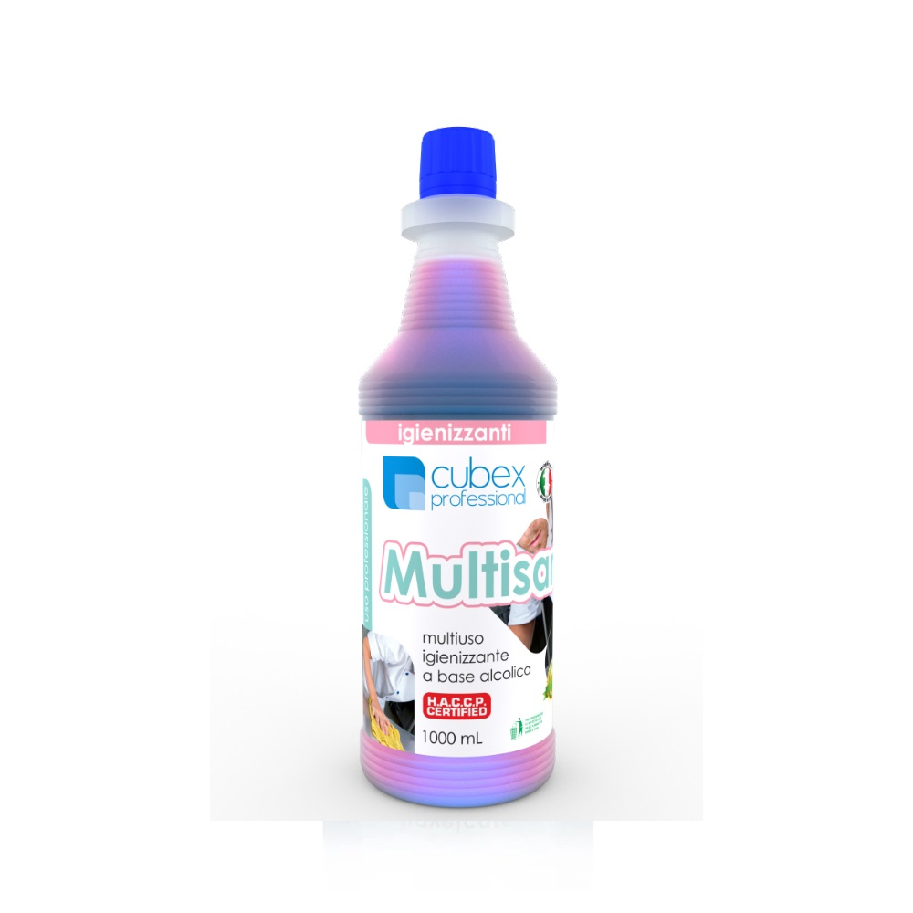 Multisan 1000 ml - detergente igienizzante a base alcolica multisuperfici