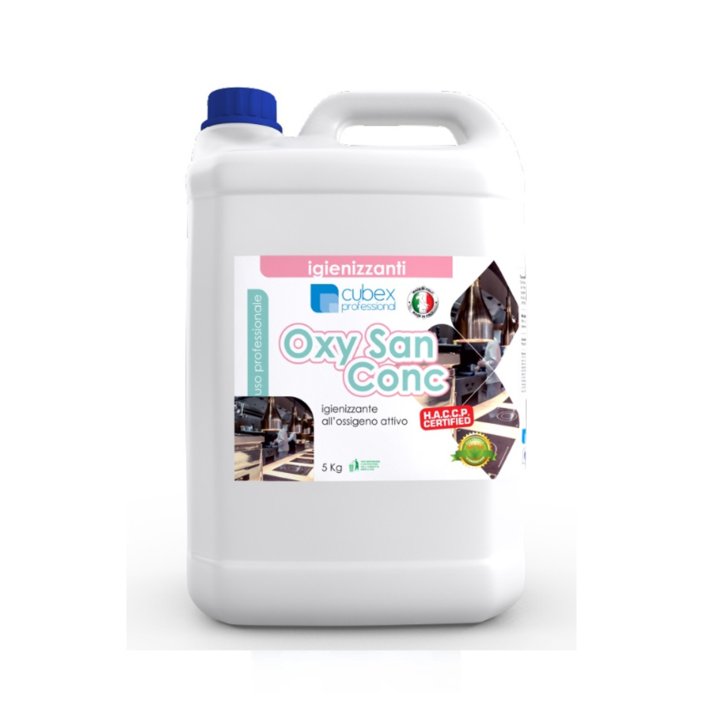 Oxy san conc 5 kg - detergente igienizzante a base di ossigeno liquido
