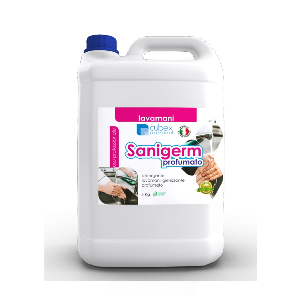 Sanigerm profumato 5lt -  sapone lavamani igienizzante ai sali quaternari di ammonio