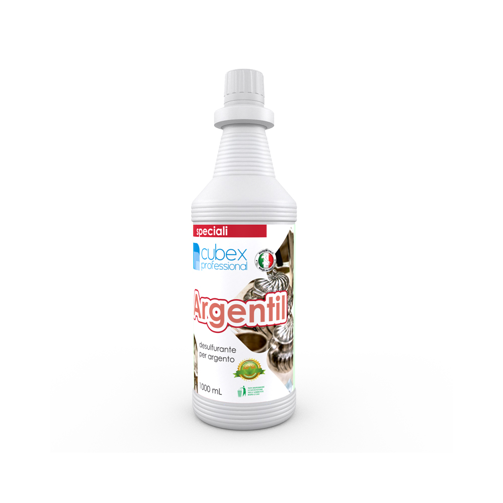 Argentil 1000 ml - Detergente per la pulizia e diossidazione dell'argento