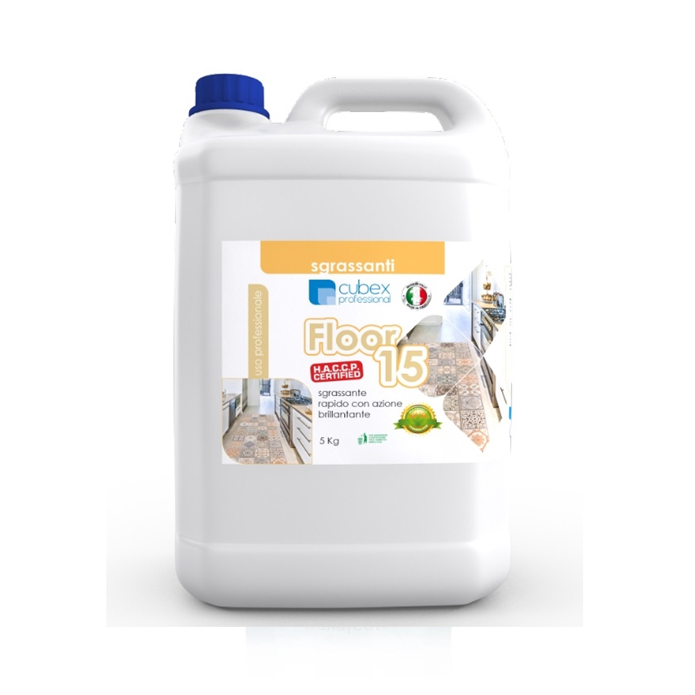 Floor 15 5 kg - detergente sgrassatore anticalcare lucidante per acciaio