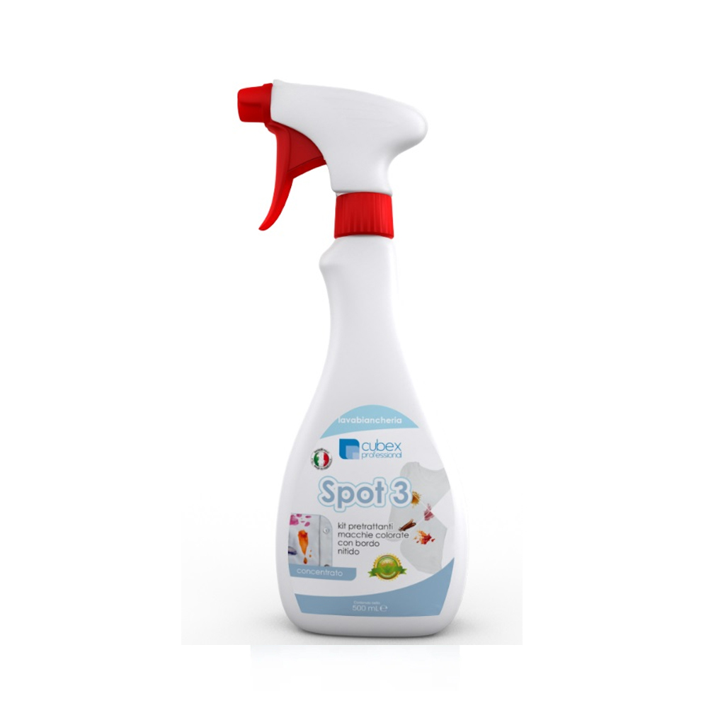 Spot 3 500 ml - detergente pretrattante ossidante a base di ossigeno attivo di macchie colorate