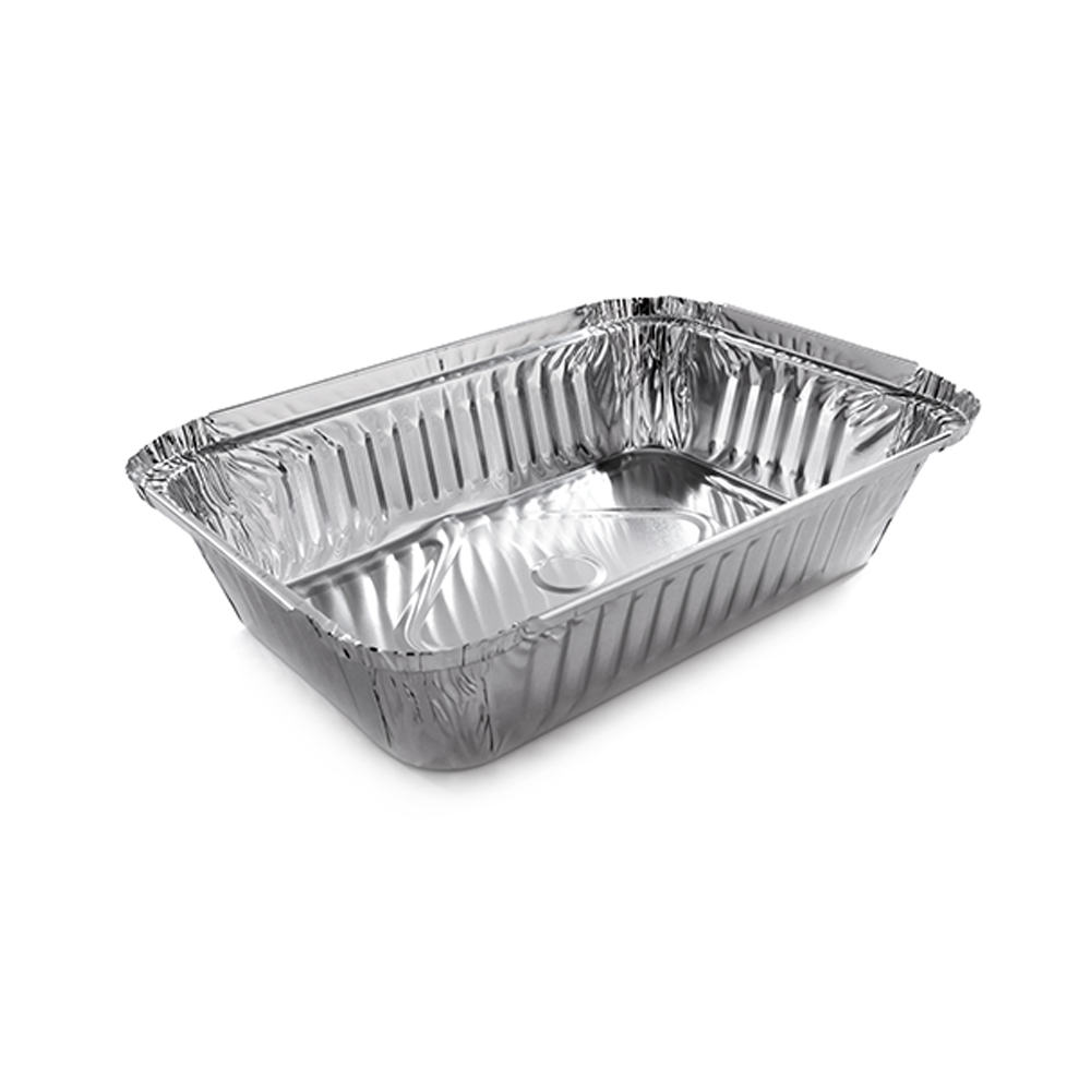 P0767CO R1L vaschetta alta alluminio 2 porzioni (100pz/cf)