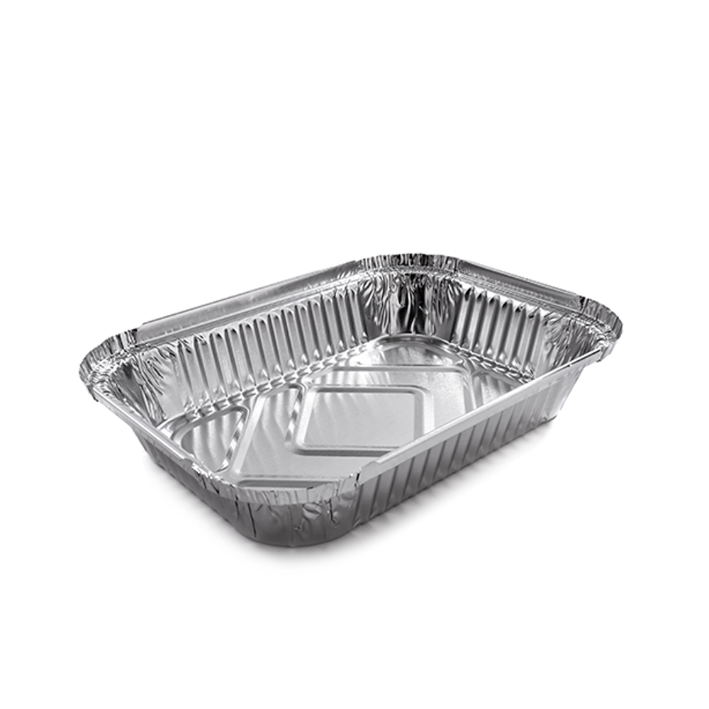 R8l vaschetta alluminio 2 porzioni (100pz/cf)