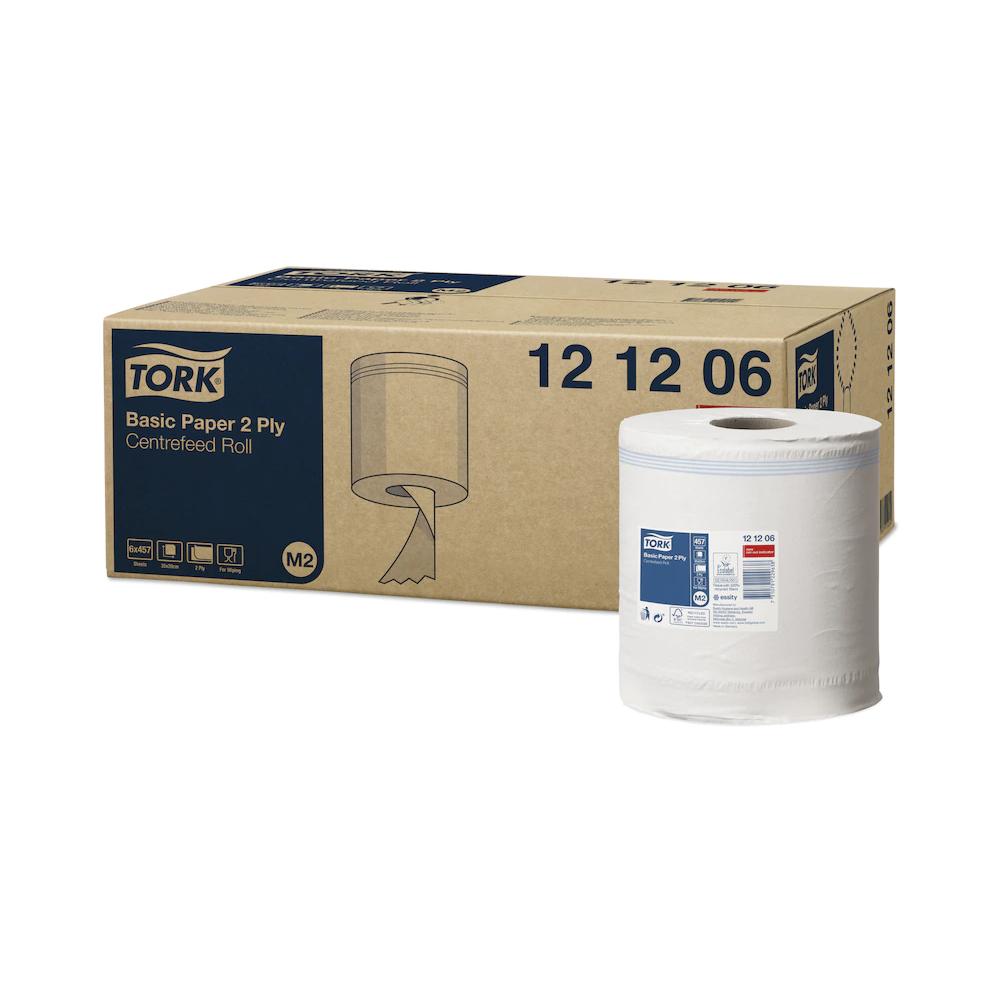 121206 Bobina a estrazione centrale Basic Paper 457 strappi Tork(6cf/ca)(Sistema:M2)
