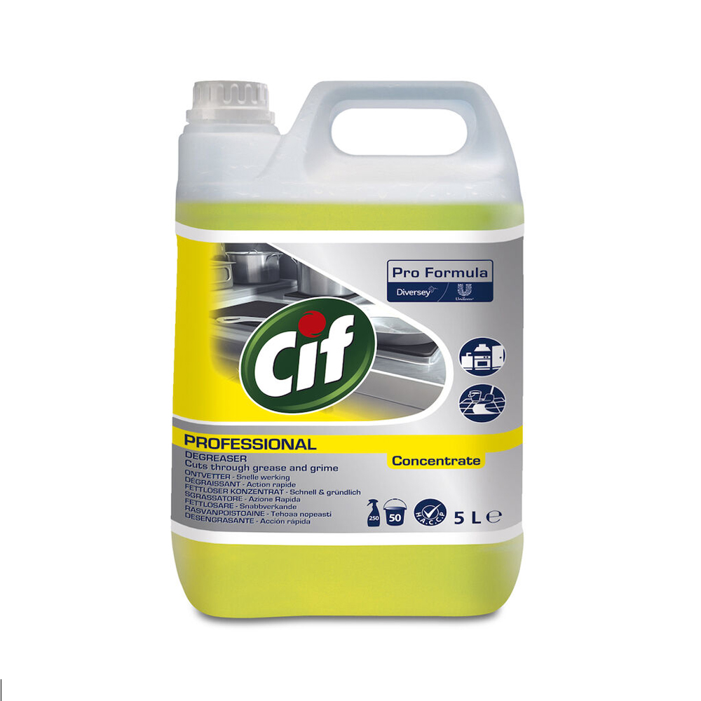 Cif sgrassatore concentrato 5 l - Detergente sgrassante per cucina e pavimenti