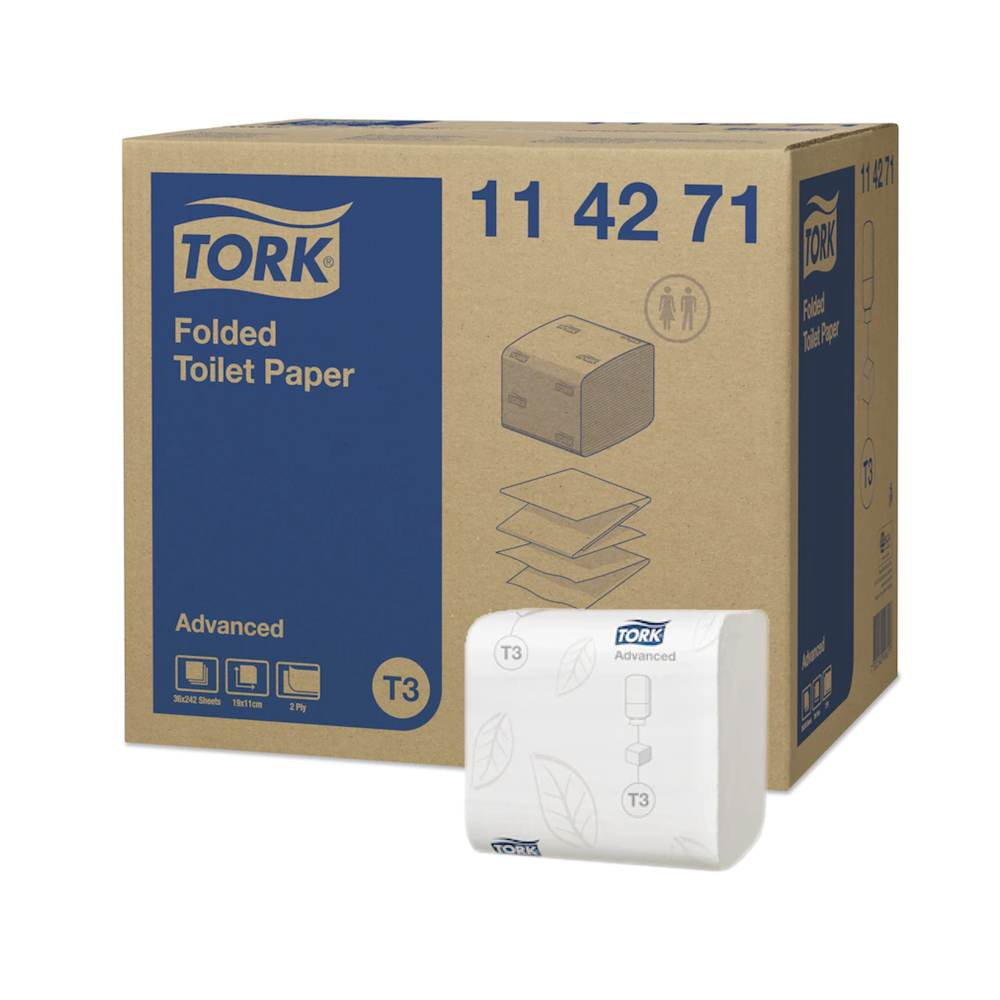 114277 (ex 114271) Carta igienica intercalata 2 veli Tork (252pz/cf)(36cf/ca)(Sistema:T3)