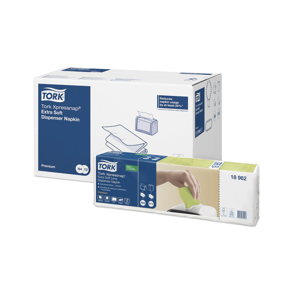 18962 Tovaglioli Xpressnap Extra Soft lime Tork (1000pz/cf)(8cf/ca)(Sistema:N4/N12)