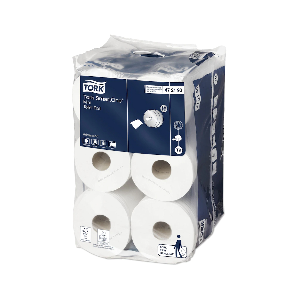 472193 Carta igienica Mini Smartone 620 strappi 2 veli Tork (12pz/cf)(Sistema:T9)