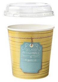 Vasetto gelato 1000cc bianco con coperchio in polipropilene (150pz/ca) 