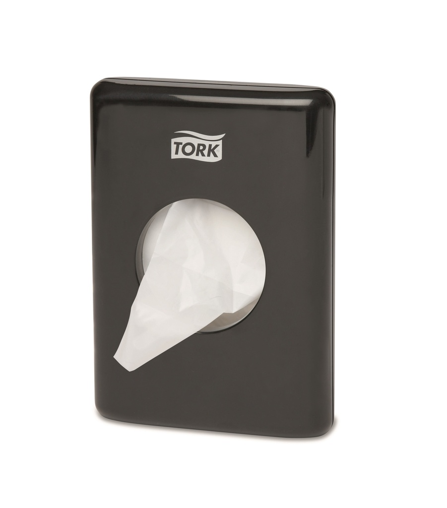566008 Dispenser per sacchetti igienici nero Tork