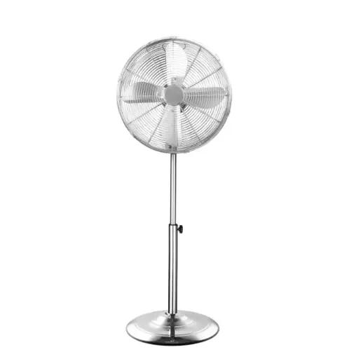 [GDP0002] Ventilatore in metallo cromato a piantana (diametro 50 cm)