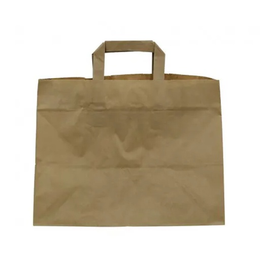 [FPK0024] 210CABTRBR Shopper base larga avana 32x20x25 cm in carta kraft 