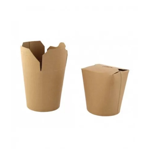 [FPK0006] 210ASWOK16 Contenitore pasta e noodle chiusura incastro avana 500 ml (17 oz) 7,3x7,8x10 cm (50pz/cf)