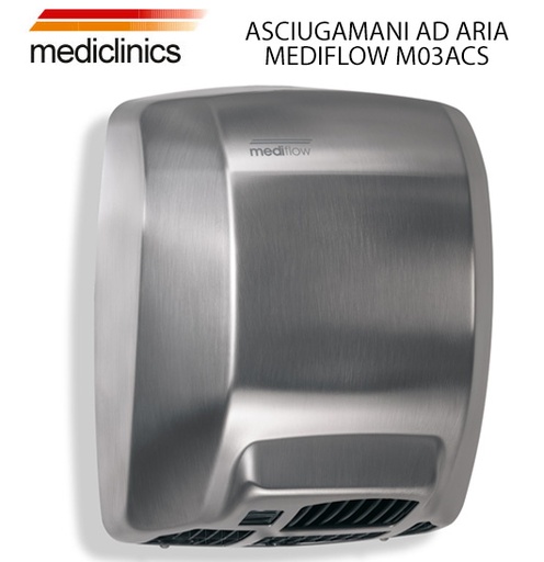 [2290] M03acs asciugamani elettronico mediflow in acciaio satinato