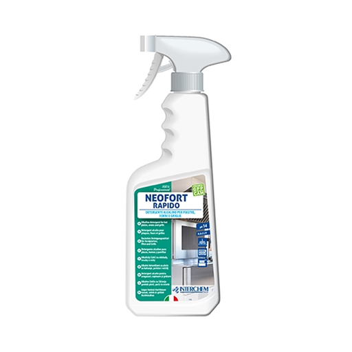 [INTCH0005] Neofort rapid 750 ml - detergente alcalino per grasso e sporco di piastre griglie forni e macchine da caffe