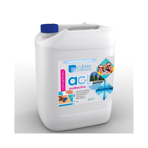 [CBXPR0003] Acl Multiactive  5 lt - Igienizzante, antialghe, stabilizzante, sequestrante, flocculante per piscine