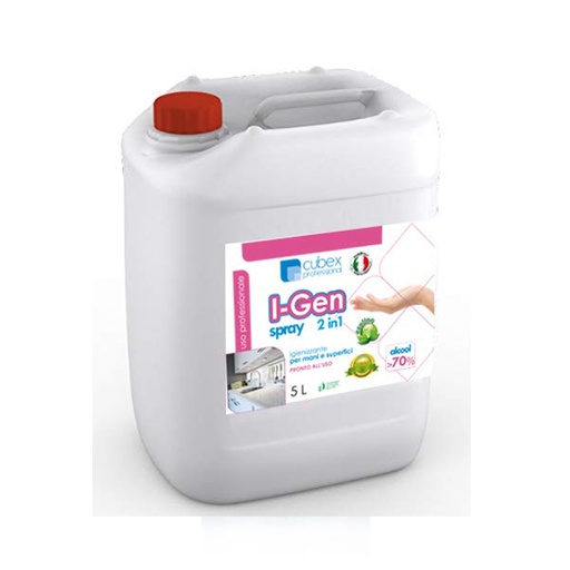 [CBXPR0079] I-gen spray 2 in 1 5 lt - igienizzante per mani e superfici con alcool maggiore 70%