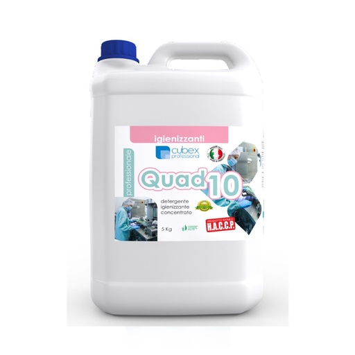 [CBXPR0117] Quad 10 5 kg - detergente igienizzante concentrato a base di sali quaternari di ammonio