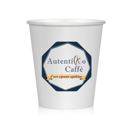 [WBIO043] Autentiko Caffe 90076  Bicchieri caffe bianchi in cartoncino 75 ml (2,5 oz) (50pz/cf)