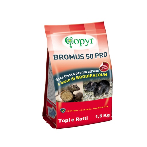 [CPYR0062] Bromus 50 pro pasta esca rodenticida pronta all'uso 1,5 kg