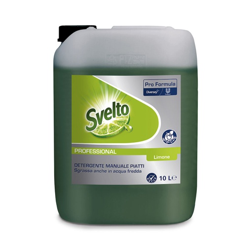 [DVSY0036] Svelto Più Limone 10 L - Detergente liquido concentrato per il lavaggio manuale delle stoviglie, al profumo di limone