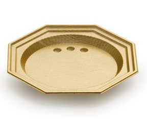[ALC0025] Medorino ottagonale dorato diametro 6 cm in polipropilene (100pz/cf)(10cf/ca) 