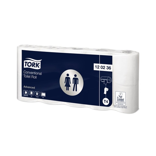 [TRK0041] 120236 Carta igienica Conventional 200 strappi 2 veli Tork (10pz/cf)(8cf/ca)