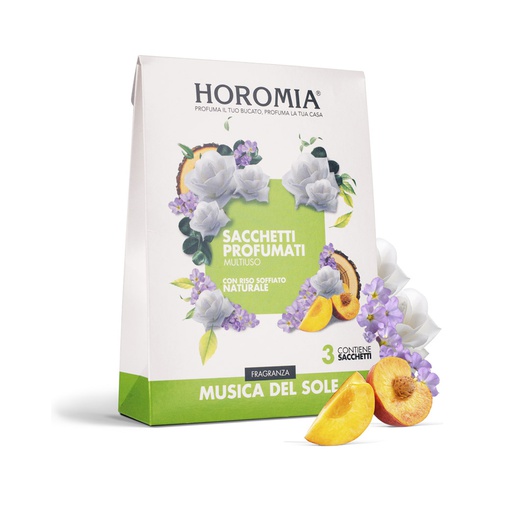 [HRM0028] Horomia sacchetti profumati multiuso di riso soffiato - Fragranza musica del sole (3pz/cf) 