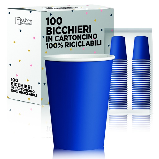 Bicchieri in Carta 200ml Biodegradabili Ed Ecologici Monouso, Per Asporto Bevande Calde E Fredde, Colorati E Made in Italy